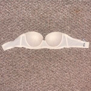 Aerie Off-White Lacey Everyday Strapless Bra